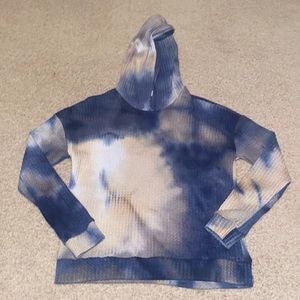 Moa Moa Kids Tie Dye Waffle Knit Hoodie